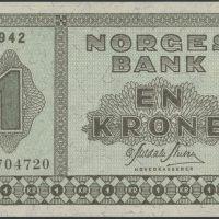 1942 1 krone D. 8704720, 0/01