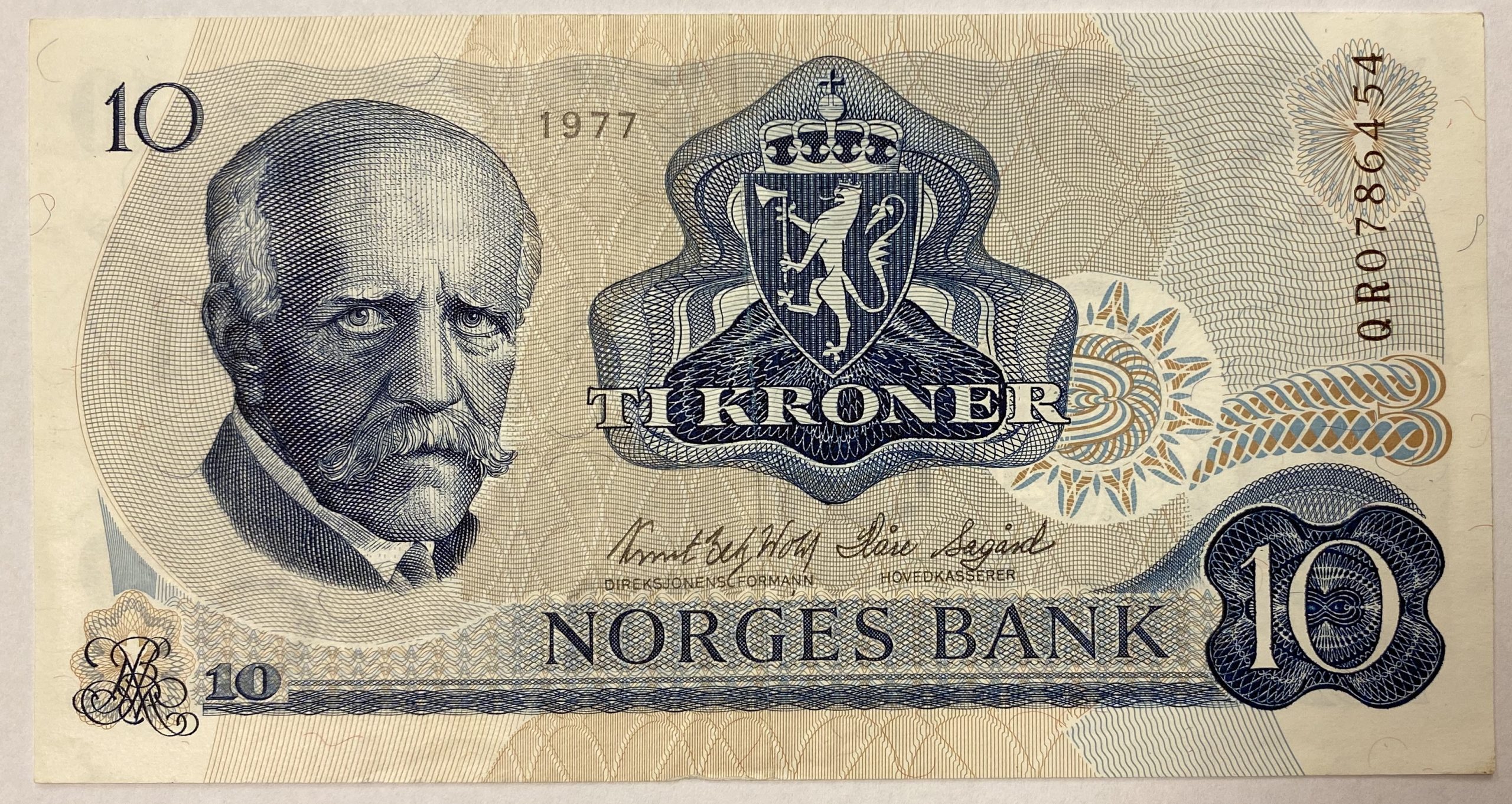 1977  10 kroner QR, erstatning, 1+