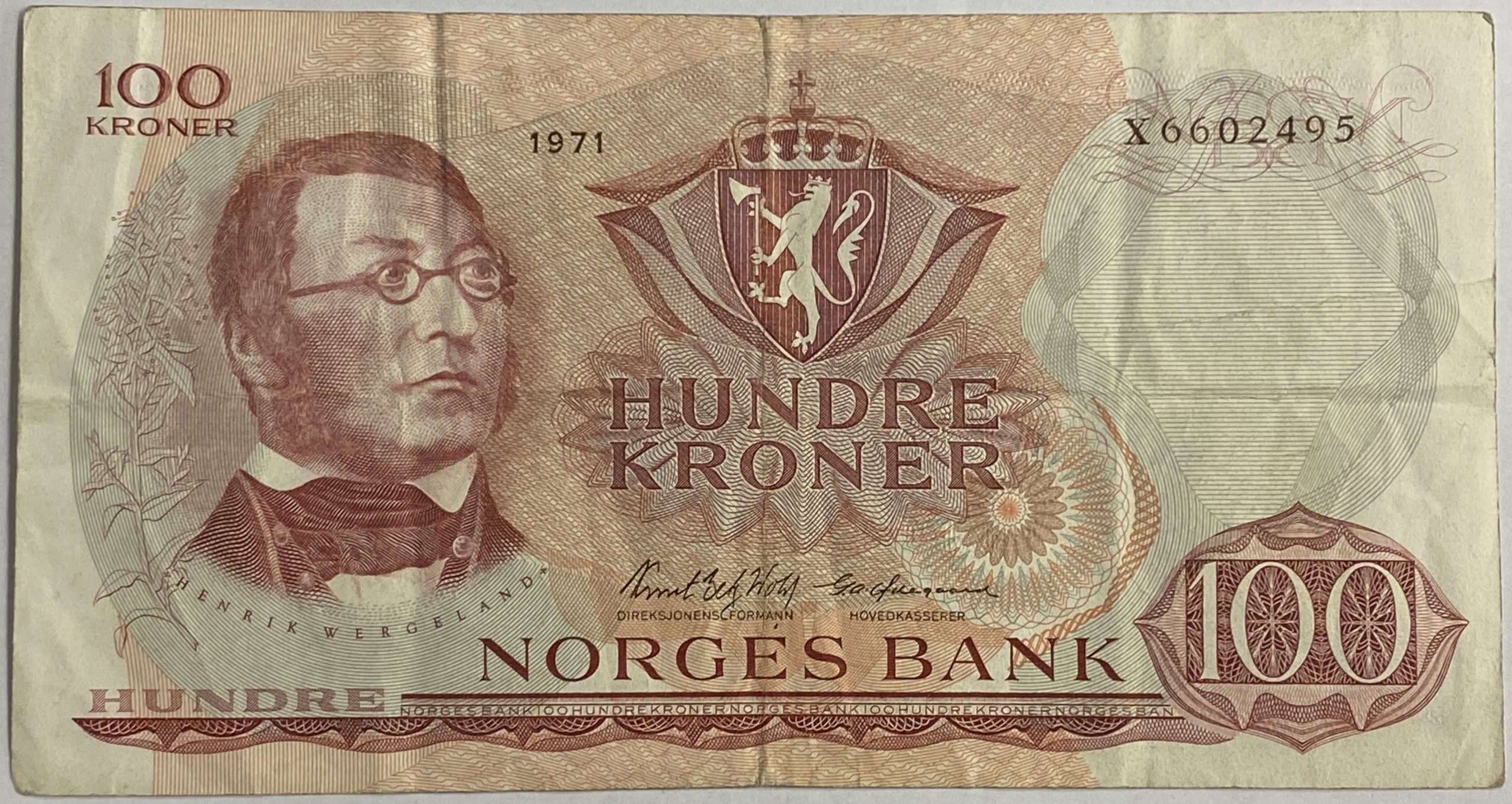 1971 100 kroner X6602495 erstatning, 1/1-
