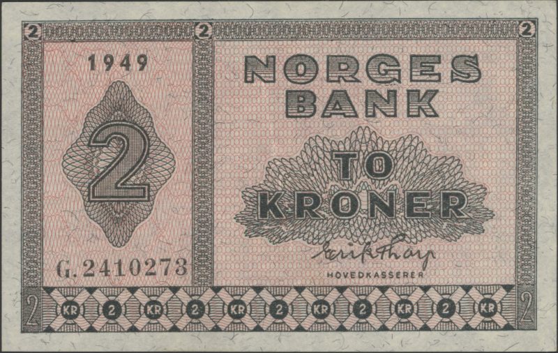 1949 2 kroner G.2410273, 1+