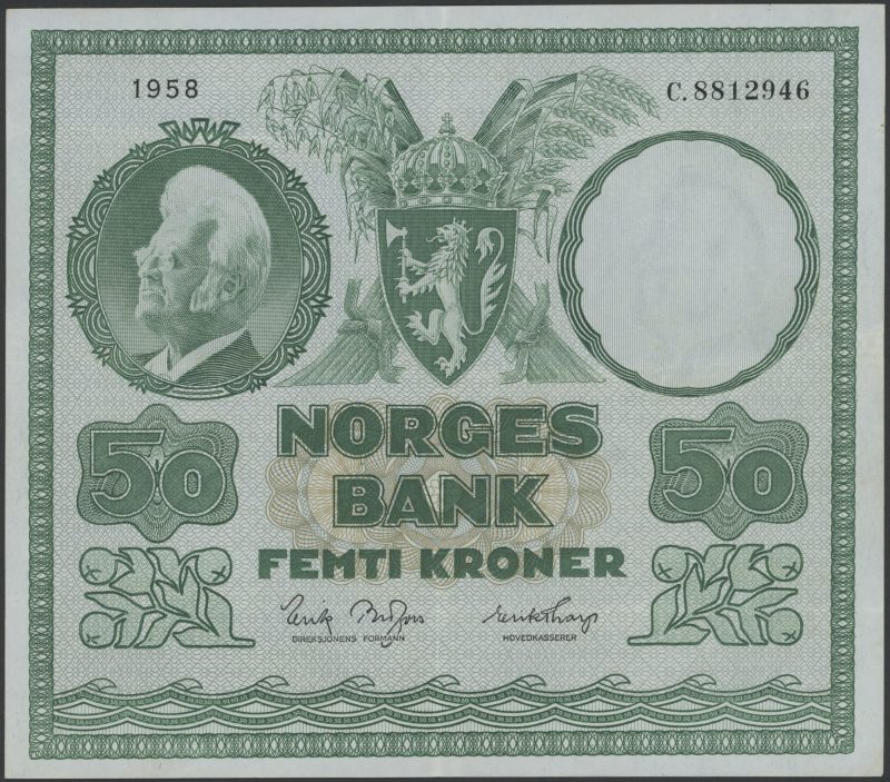 1958 50 kroner C.8812946, 1/1-
