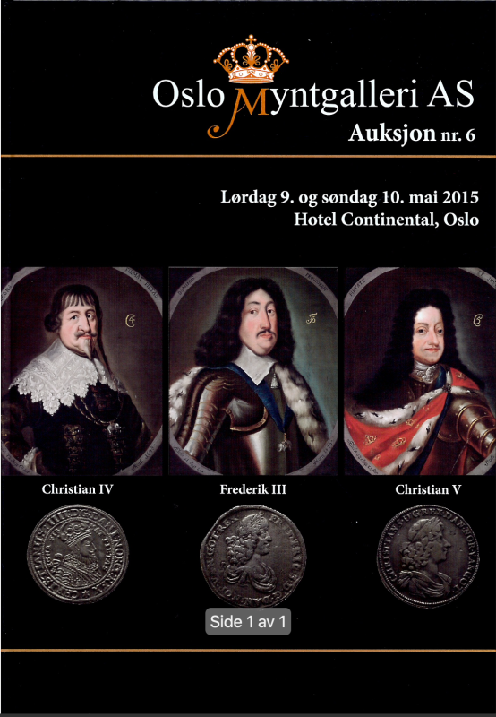 Oslo Myntgalleri katalog auksjon nr. 6