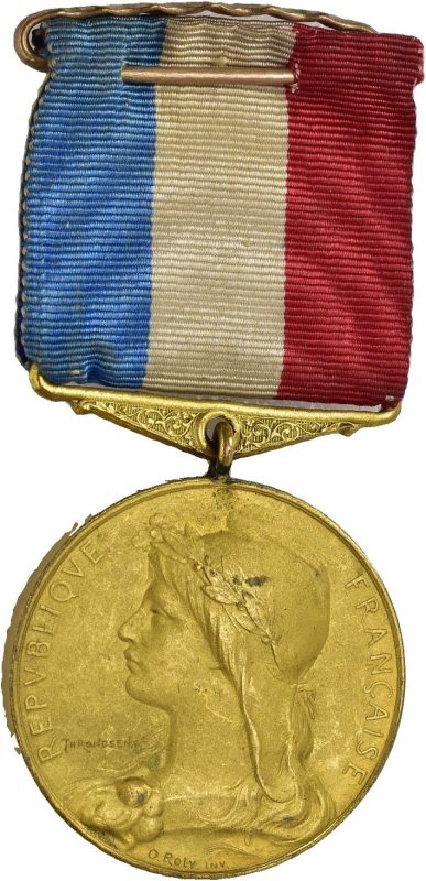 1900 Erindringsmedaljen for Pariserkoret, Throndsen, 27 mm, forgylt bronse, 01