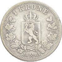 1881 1 krone Oscar II, 1-