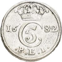 1682 8 skilling Christian V, ex. G. Wohrm, 1/1+