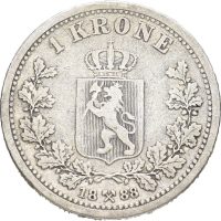 1888 1 krone Oscar II, 1-