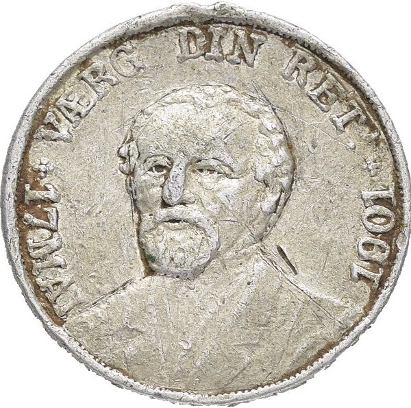 1901 17. mai, Marcus Thrane, mangler hempe, aluminium, 1/1-