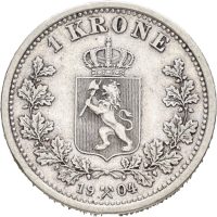 1904 1 krone Oscar II, 1+