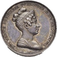 1829 Sverige dronning Desideras kroning, sølv, 01