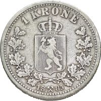 1885 1 krone Oscar II, 1-