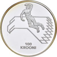 1998 Estland 100 krooni, 80 års jubileum, proof