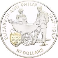 1997 Pitcairn Islands 10 dollars Elizabeth II, Prince Edward, proof