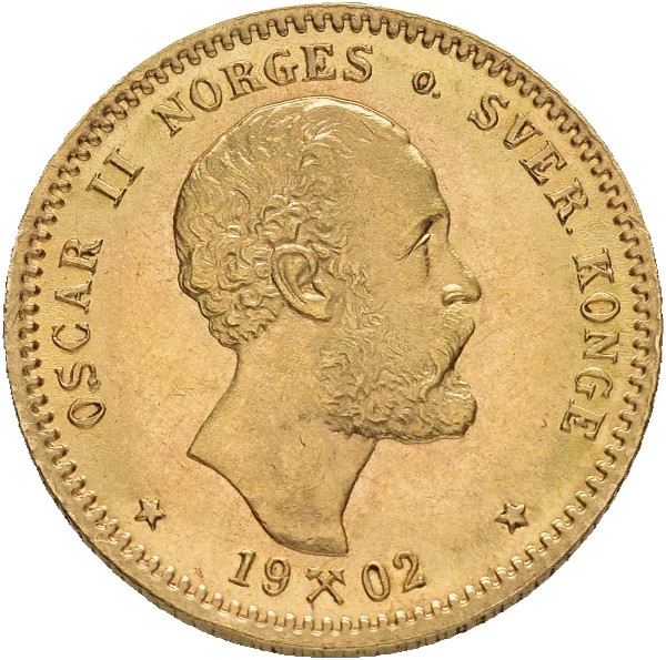 1902 10 kroner Oscar II, 01