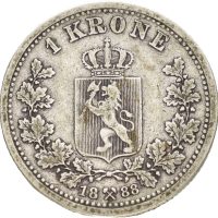 1888 1 krone Oscar II, 1