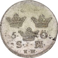 1756 Sverige 5 öre Adolf Fredrik, ex. Misab 20/951, 01