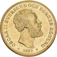 1883 Sverige 10 kronor Oskar II, 01