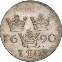 1690 Sverige öre Karl XI, ex. Misab 1/880, 1