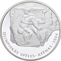 2002 Latvia 1 lats, proof