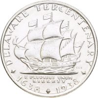 1936 USA 1/2 dollar Delaware Tercentenary, renset, 01