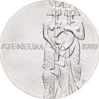 1989 Finland 100 markkaa, Billedkunst 100 år, 24 g .830 sølv, 0