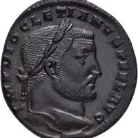 300/1 e. Kr. Æ follis Diocletian (284-305 e. Kr.), Treveri, 01