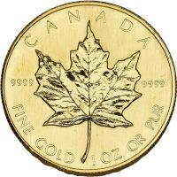 1983 Canada 50 dollar Elizabeth II, Maple Leaf, 1 oz .9999 gull, 0