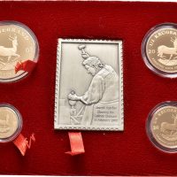 2005 Syd Afrika Kruegerrand Set, 1,85 oz gull og 54,57 g  sølv, proof
