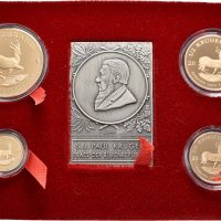 2004 Syd Afrika Kruegerrand Set, 1,85 oz gull og 65,20 g sølv, proof