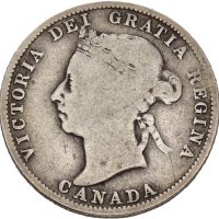 1886 Canada 25 cents Victoria, 1-