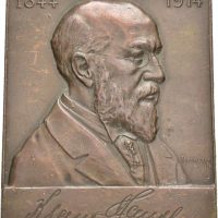 Overlege Klaus Hanssen, Lyster sanatorium, Throndsen, 58 x 70 mm, bronse, 0/01