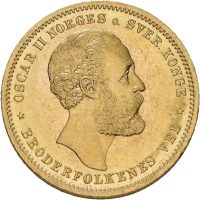 1902 20 kroner Oscar II, 0/01