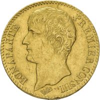 år 12 Frankrike 40 francs Napoleon Bonaparte premier consul (1801-1804), Paris,1+