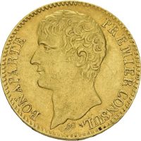 år XI Frankrike 40 francs Napoleon Bonaparte premier consul (1801-1804), Paris, 1+