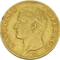 år 13 Frankrike 20 francs Napoleon Bonaparte, 1. empire (1804-1814) Paris, lit. kanskade, 1/1+