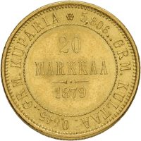 1879 Finland 20 markkaa Alexander II, 01