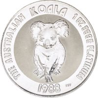 1988 Australia 100 dollars, 1 oz .9995 platina, 0