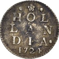 1724 Nederland 2 stuiver, ex. Rundefunnet, 1+