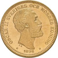 1898 Sverige 20 kronor Oskar II, 0/01