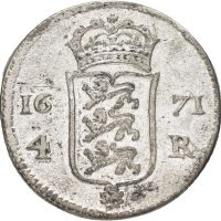 1671 Sverige, Reval 4 öre Karl XI, ex. Misab 13/913, 1+/01
