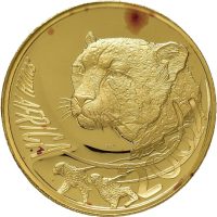 2002 Syd Afrika 100 rand, opplag 2550 stk., 1 oz .999 gull, flekker, proof