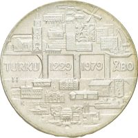 1979 Finland 25 markkaa, Åbo 750 år, .500 sølv, 0