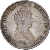 1827 1/2 Speciedaler Carl XIV. Johan, 1+