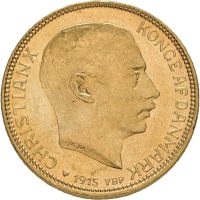 1915 Danmark 20 kroner Christian X, 0/01