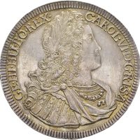 1727 Det Tysk-romerske riket 1 reichstaler Karl VI (1711-1740), 28,93 g, Hall, 0/01