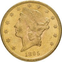 1895 USA 20 dollars Philadelphia, kontaktmerker, 01