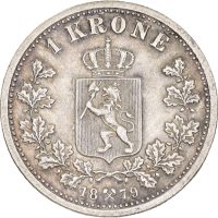 1879 1 krone Oscar II, 1+