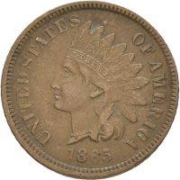 1865 USA 1 cent, 1+