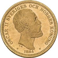 1884 Sverige 20 kronor Oskar II, 0/01