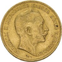 1905 A Preussen 20 mark Wilhelm II, 7,965 .900 gull, 1+/01