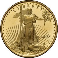 2007 USA 5 dollar, 1/4 oz gull, proof